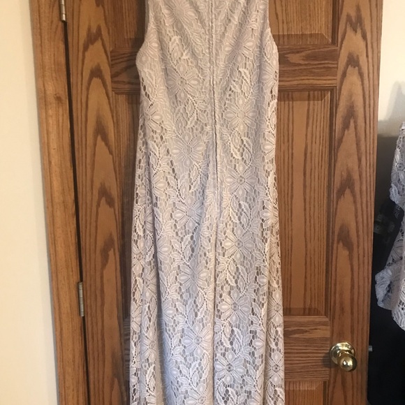 Elegant Beige Lace Dress with Jacket - Picture 5 of 9